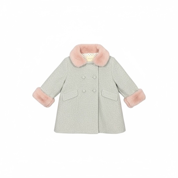 Other - Chic Gray Coat with Pink Accents